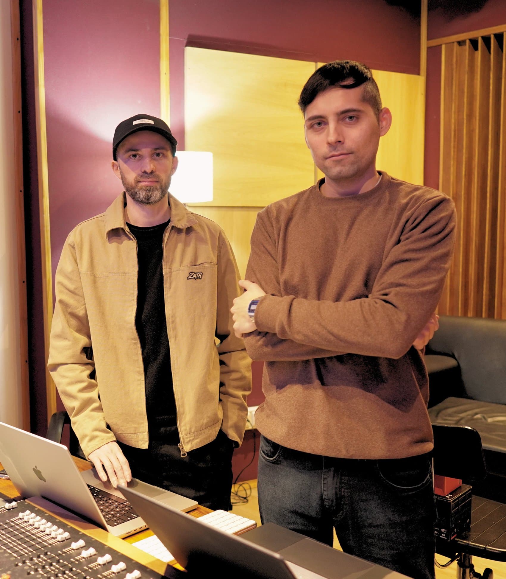 Matias Ledesma y Franco Cano en el estudio