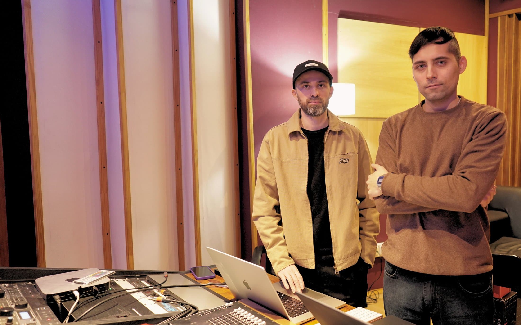 Matias Ledesma y Franco Cano en el estudio